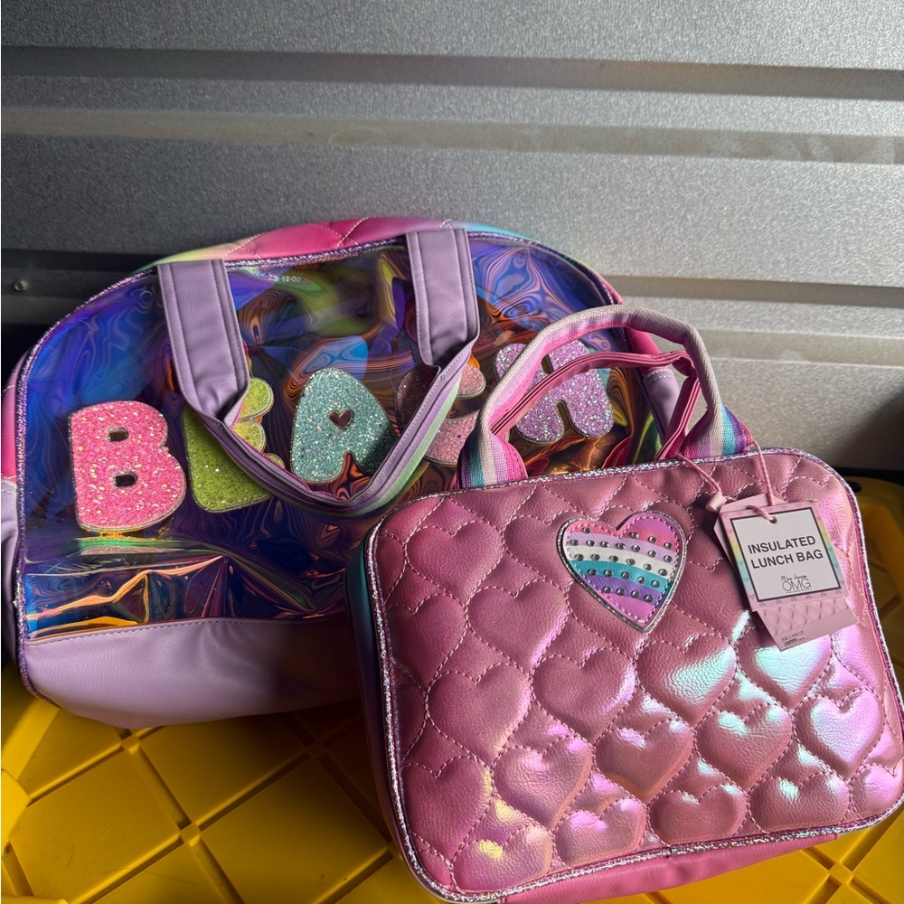 Colorful Kids Bag Set with Insulated Lunch Bag